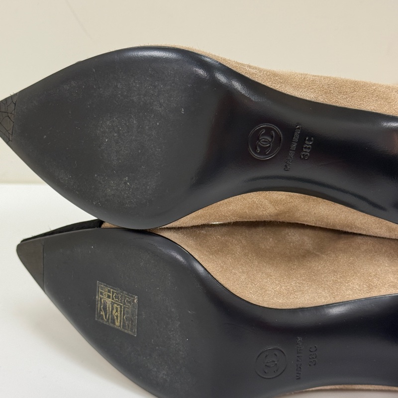 Chanel 拼接麂皮長靴-6