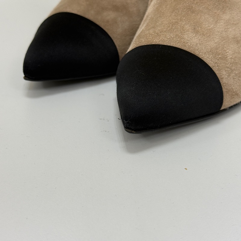 Chanel 拼接麂皮長靴-8