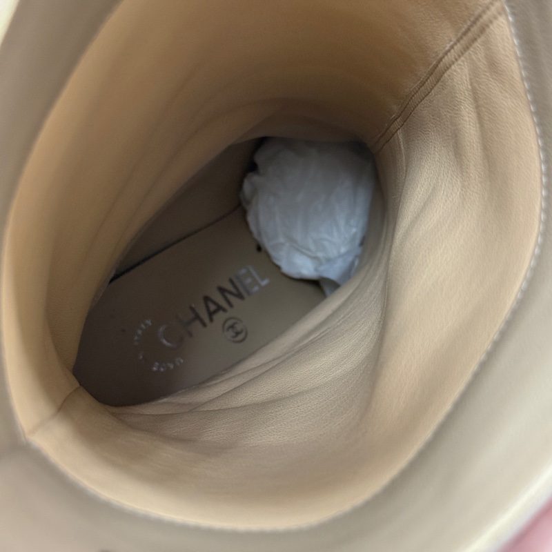 Chanel 拼接麂皮長靴-13