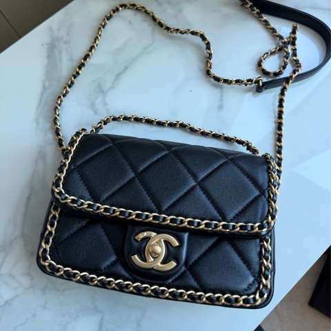 CHANEL 24K滾邊鏈條包 香奈兒晶片款🩷必買款