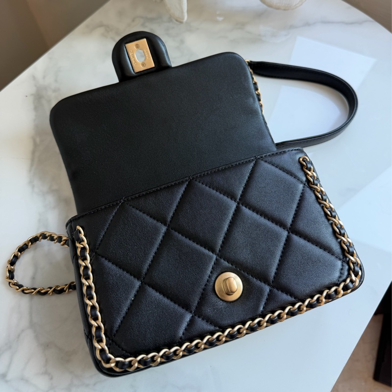 CHANEL 24K滾邊鏈條包 香奈兒晶片款🩷必買款-1