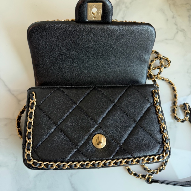 CHANEL 24K滾邊鏈條包 香奈兒晶片款🩷必買款-5