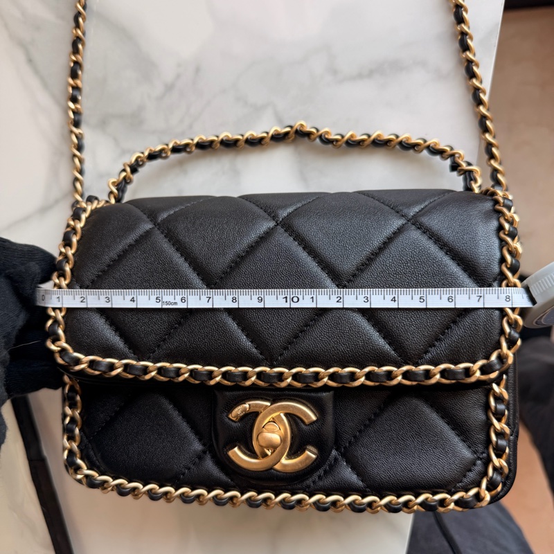 CHANEL 24K滾邊鏈條包 香奈兒晶片款🩷必買款-9