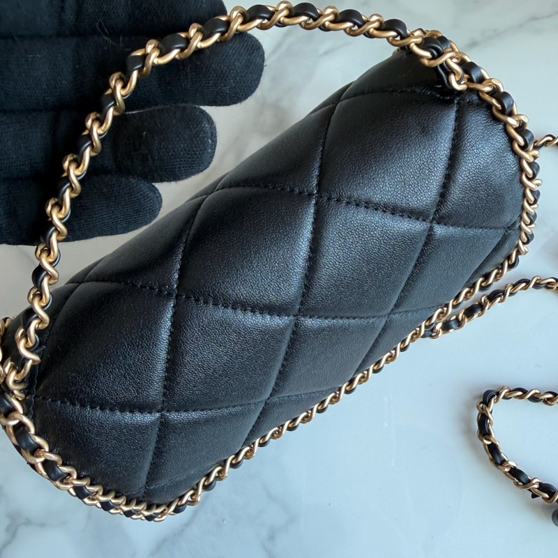 CHANEL 24K滾邊鏈條包 香奈兒晶片款🩷必買款-16