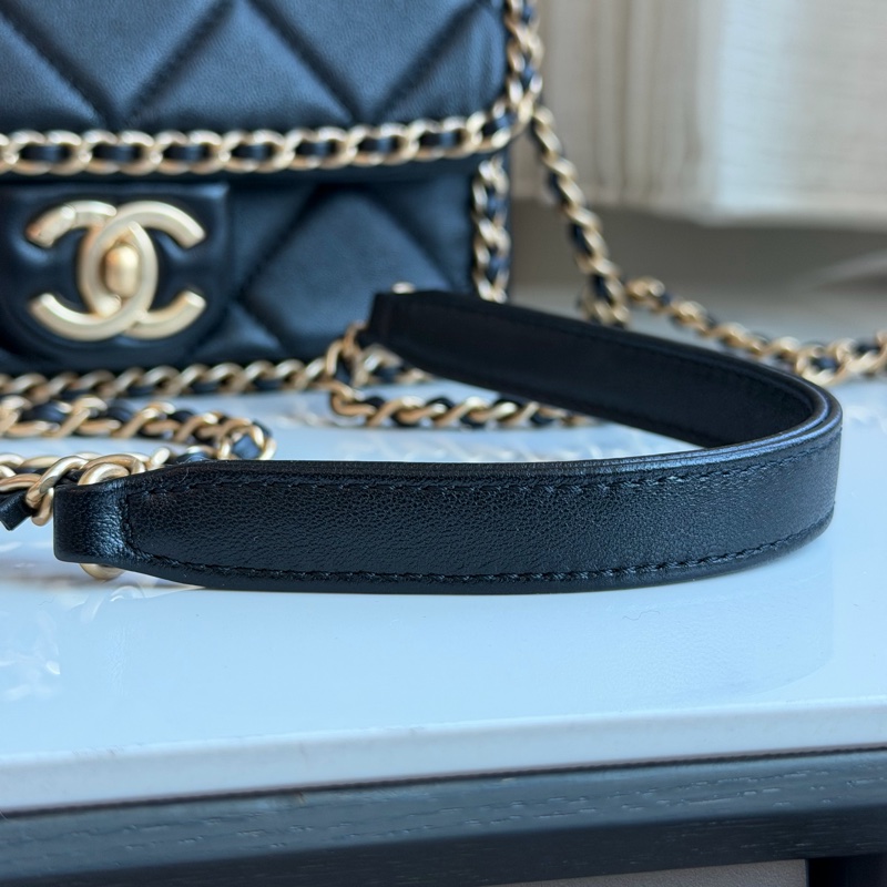 CHANEL 24K滾邊鏈條包 香奈兒晶片款🩷必買款-21