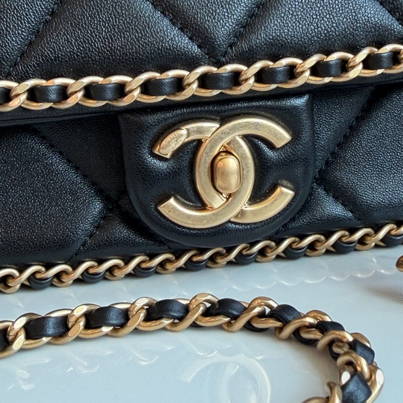 CHANEL 24K滾邊鏈條包 香奈兒晶片款🩷必買款-22