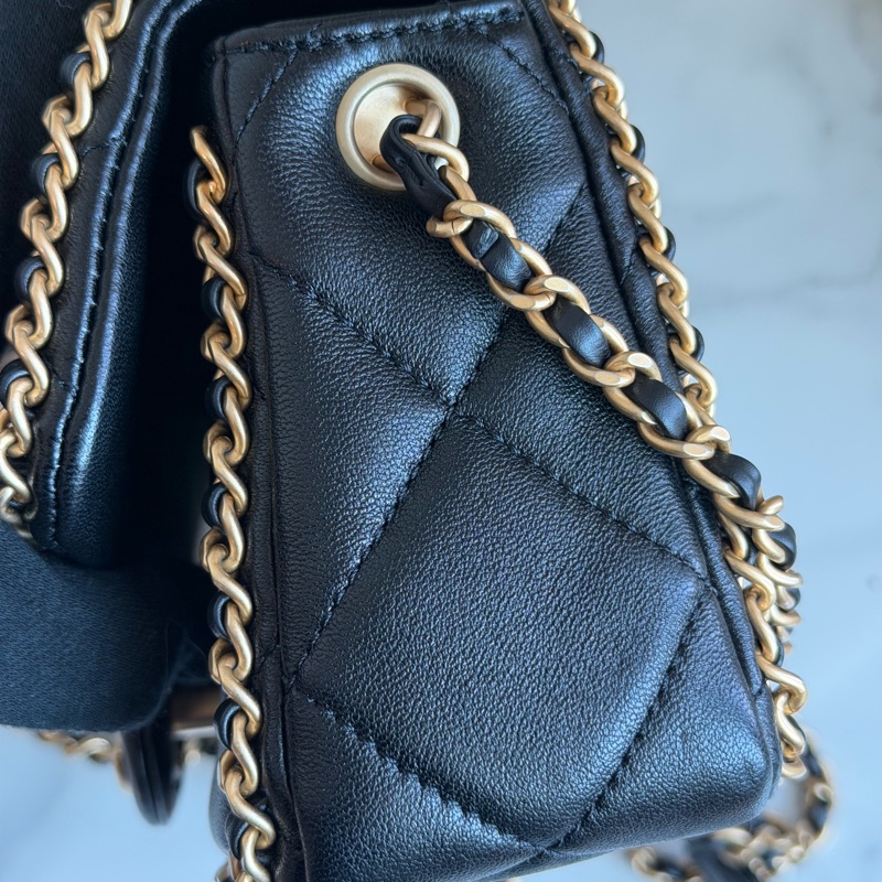 CHANEL 24K滾邊鏈條包 香奈兒晶片款🩷必買款-23