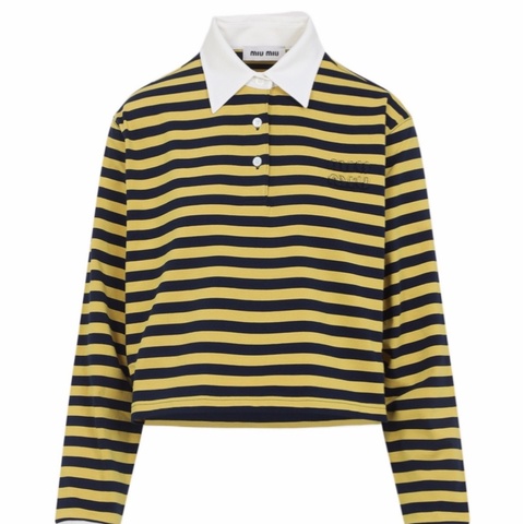 Miu Miu 女士 翻領長袖Polo衫XS S M L碼