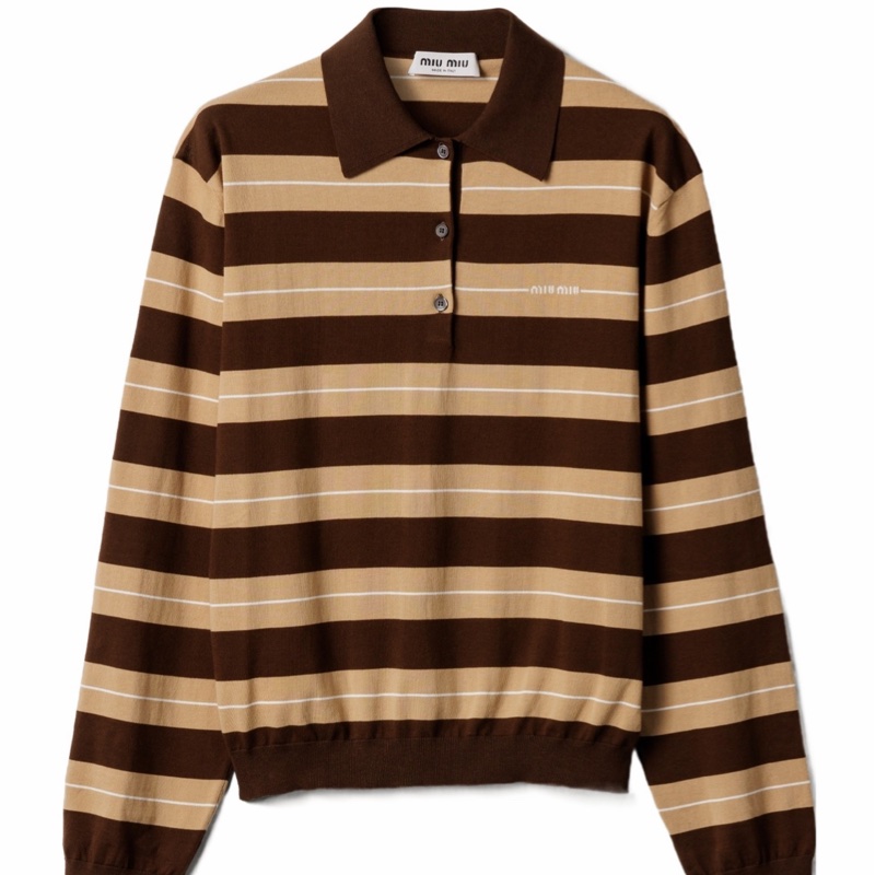 Miu Miu 女士 棉質Polo衫IT-36 IT-38 IT-40 IT-42 IT-44碼-3