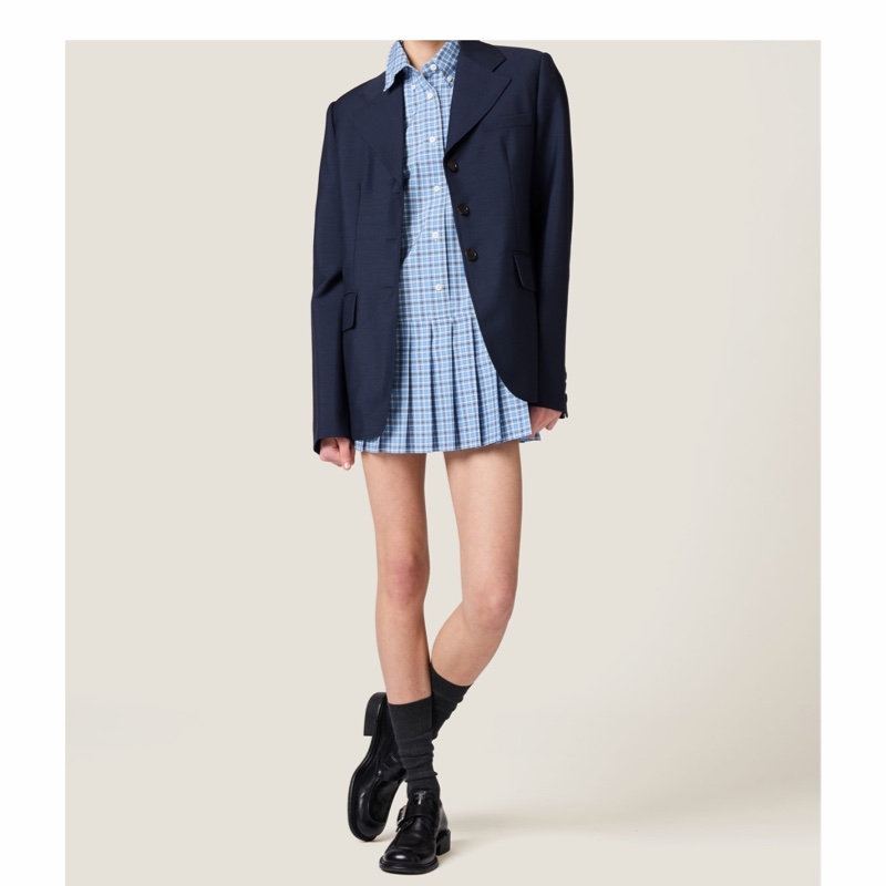 Miu Miu 女士 格紋連衣裙IT-36 IT-38 IT-40 IT-42 IT-46碼-1