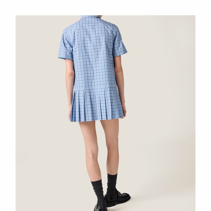 Miu Miu 女士 格紋連衣裙IT-36 IT-38 IT-40 IT-42 IT-46碼-4