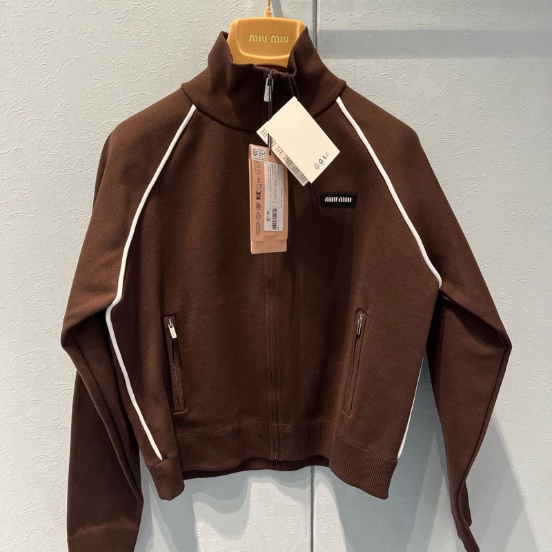 Miu Miu 女士 技術面料拉鍊開衫IT-38 IT-40碼-0