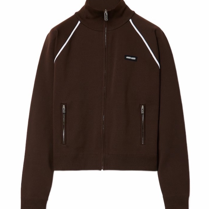 Miu Miu 女士 技術面料拉鍊開衫IT-38 IT-40碼-1