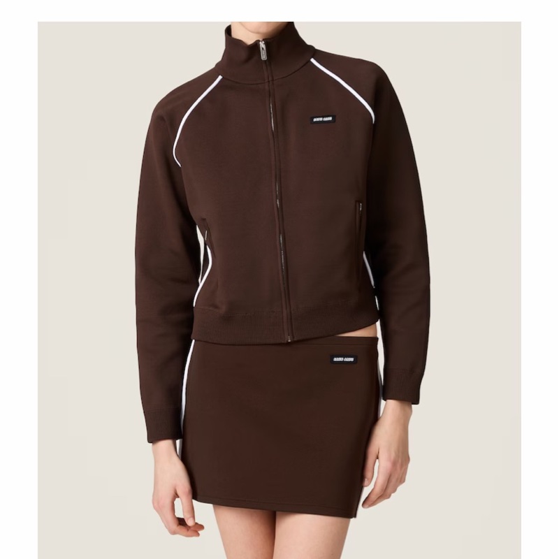 Miu Miu 女士 技術面料拉鍊開衫IT-38 IT-40碼-3