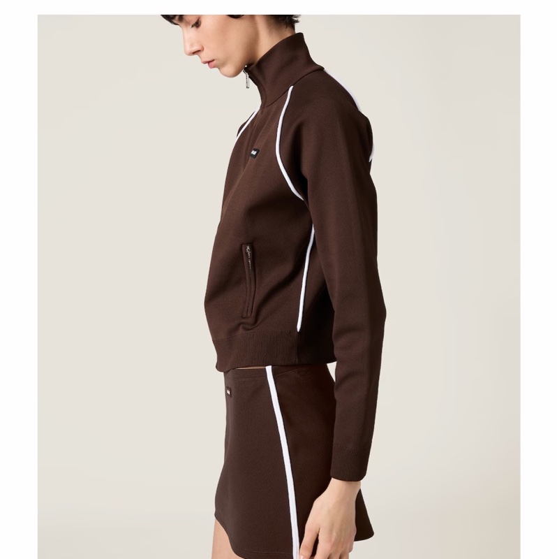 Miu Miu 女士 技術面料拉鍊開衫IT-38 IT-40碼-4