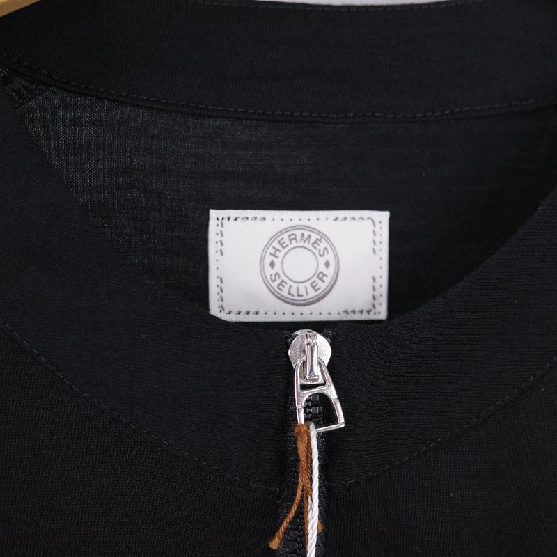 Hermès愛馬仕 男版 Fit 黑色 羊毛短袖 T 恤-2