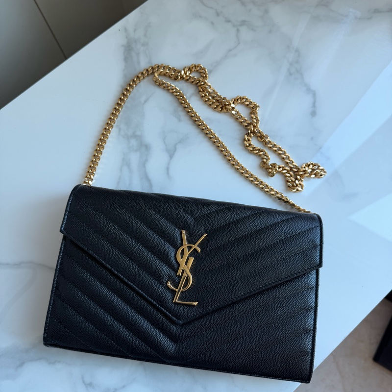 YSL 聖羅蘭經典黑金鏈條包 ❤️🔥 買一個來愛自己-0