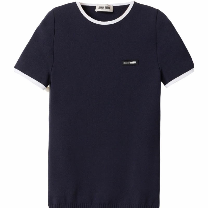 Miu Miu 女士 技術針織圓領毛衣IT-36 IT-38 IT-40 IT-42碼-0