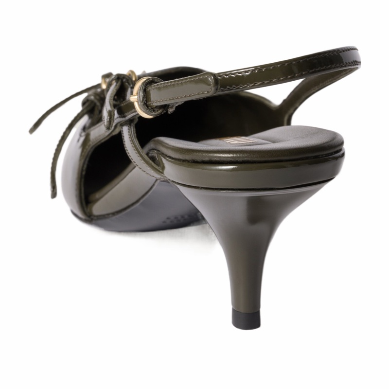 Miu Miu 女士 帶扣漆皮露跟高跟涼鞋38 39 40 41碼跟高: 5.5cm-1