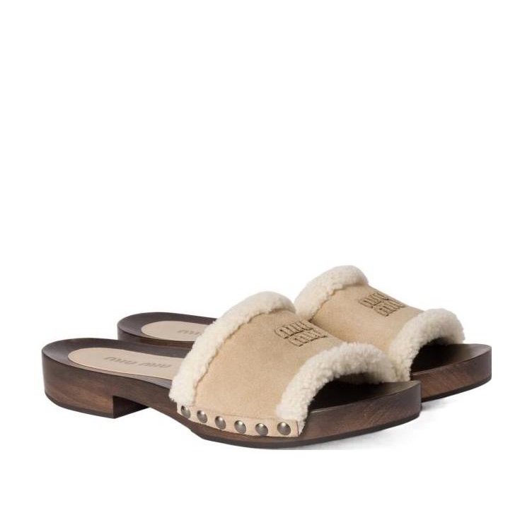 Miu Miu 女士 露趾平底涼鞋35 36 37 38 39 40 41碼-1