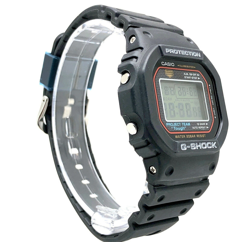 卡西歐 G-SHOCK DW-5000SP-1 20週年紀念款腕錶,旋入式後蓋,鏡面後蓋,EL背光,PROJECT TEAM Tough系列,2003年5月發售,三國丘店-1