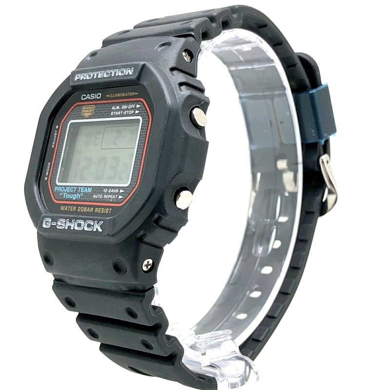 卡西歐 G-SHOCK DW-5000SP-1 20週年紀念款腕錶,旋入式後蓋,鏡面後蓋,EL背光,PROJECT TEAM Tough系列,2003年5月發售,三國丘店-2