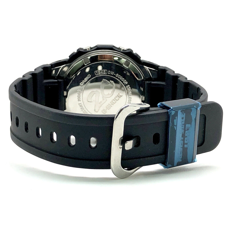 卡西歐 G-SHOCK DW-5000SP-1 20週年紀念款腕錶,旋入式後蓋,鏡面後蓋,EL背光,PROJECT TEAM Tough系列,2003年5月發售,三國丘店-5