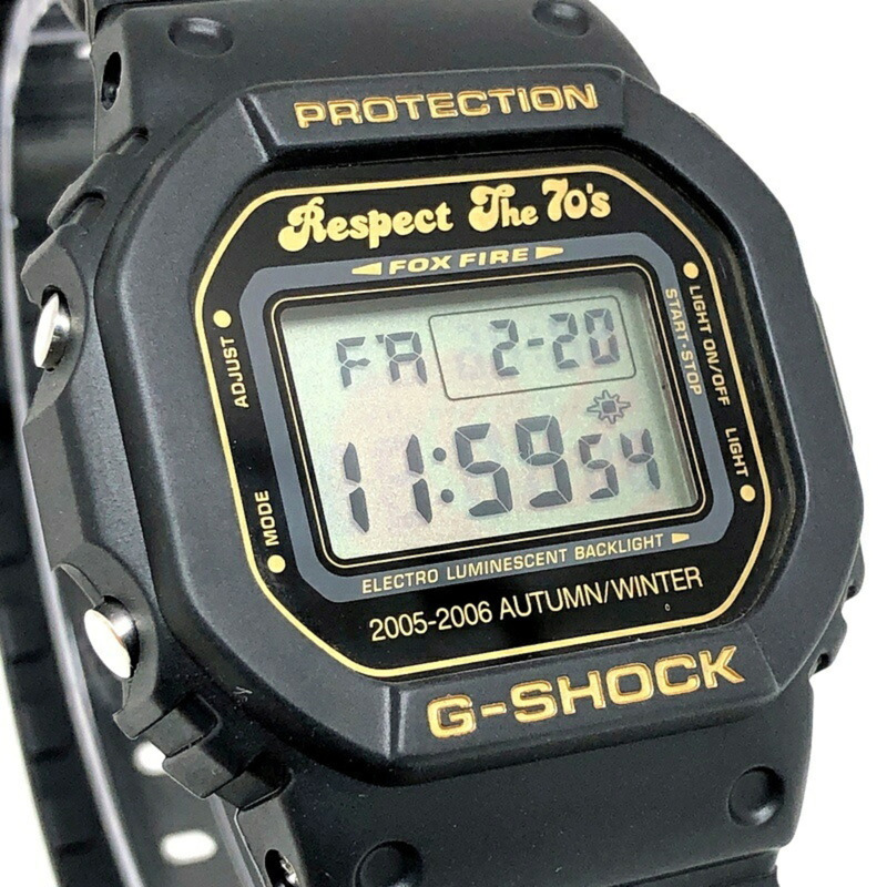 卡西歐 G-SHOCK DW-5600VT 手錶,LARK FREEDOM Vol.4 70 年代系列,第四部分合作款,黑色,非賣品,2006 年抽獎活動獲獎作品,三國丘店-3