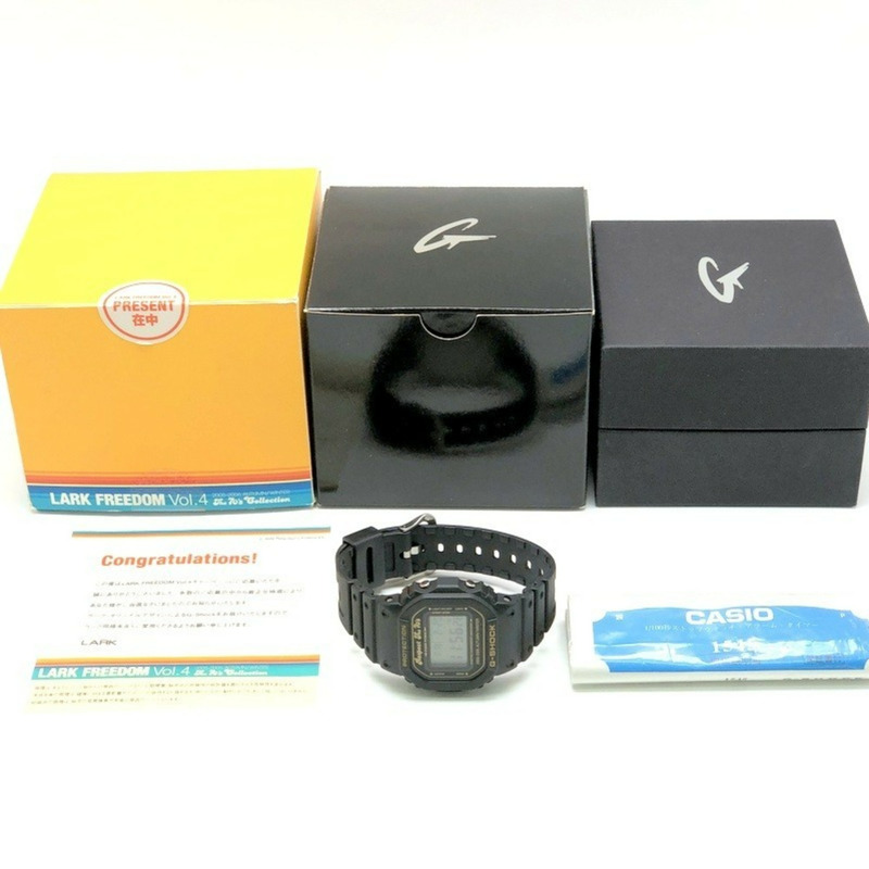 卡西歐 G-SHOCK DW-5600VT 手錶,LARK FREEDOM Vol.4 70 年代系列,第四部分合作款,黑色,非賣品,2006 年抽獎活動獲獎作品,三國丘店-9