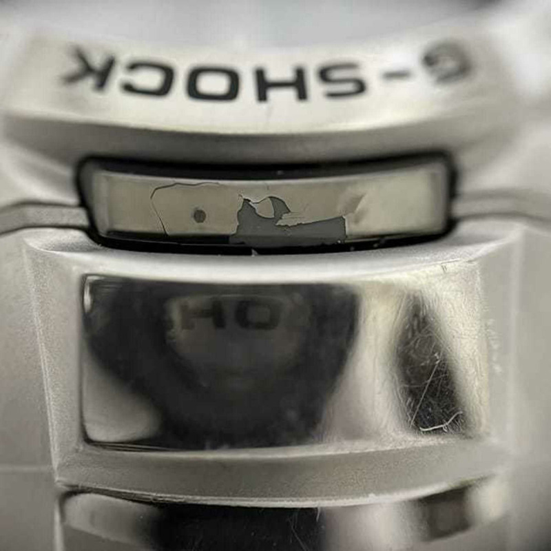 卡西歐 G 系列手錶 f-24971 銀/紫色 G-Shock GW-1210J 男士不鏽鋼石英錶 CASIO 數位/類比 ec-24971-6