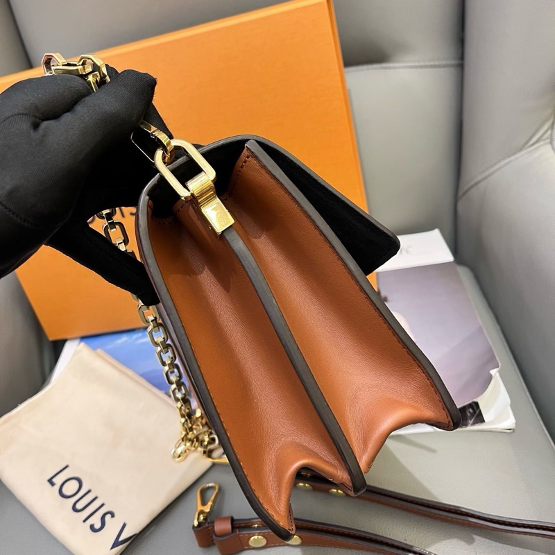 閒置新LV中號達芙妮dauphine拼色老花單肩斜挎包-2