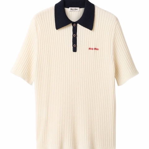 Miu Miu 女士 羅紋polo衫IT-38碼