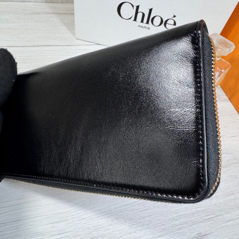 Chloe 🔥草寫字様 拉鍊長夾-10