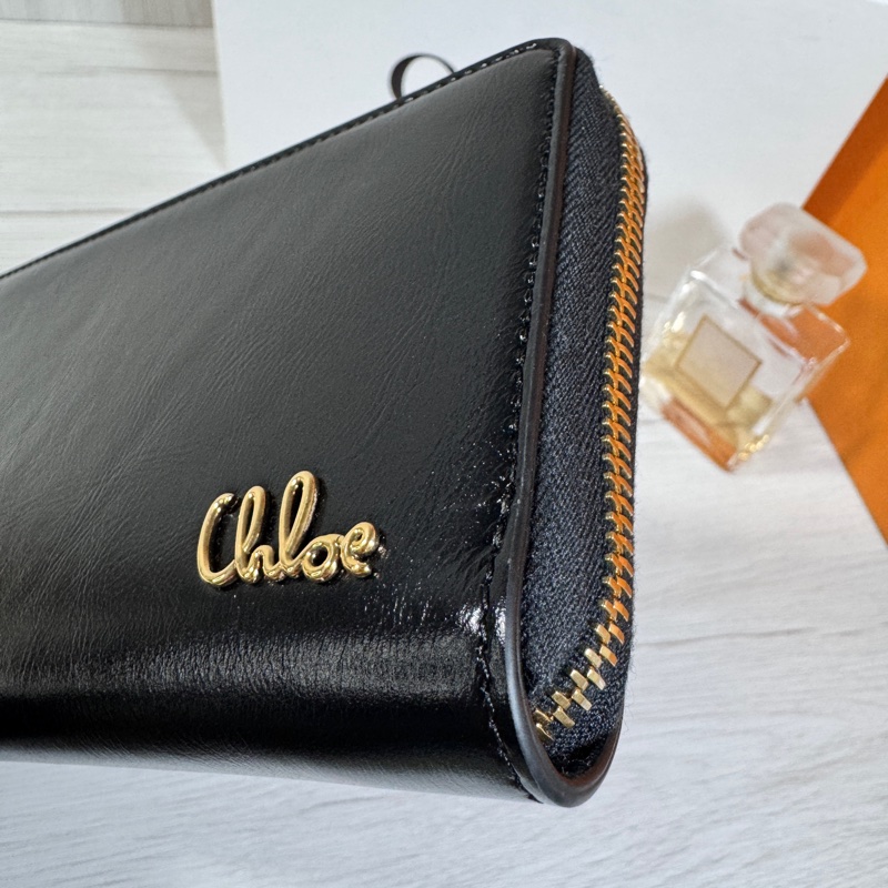 Chloe 🔥草寫字様 拉鍊長夾-17