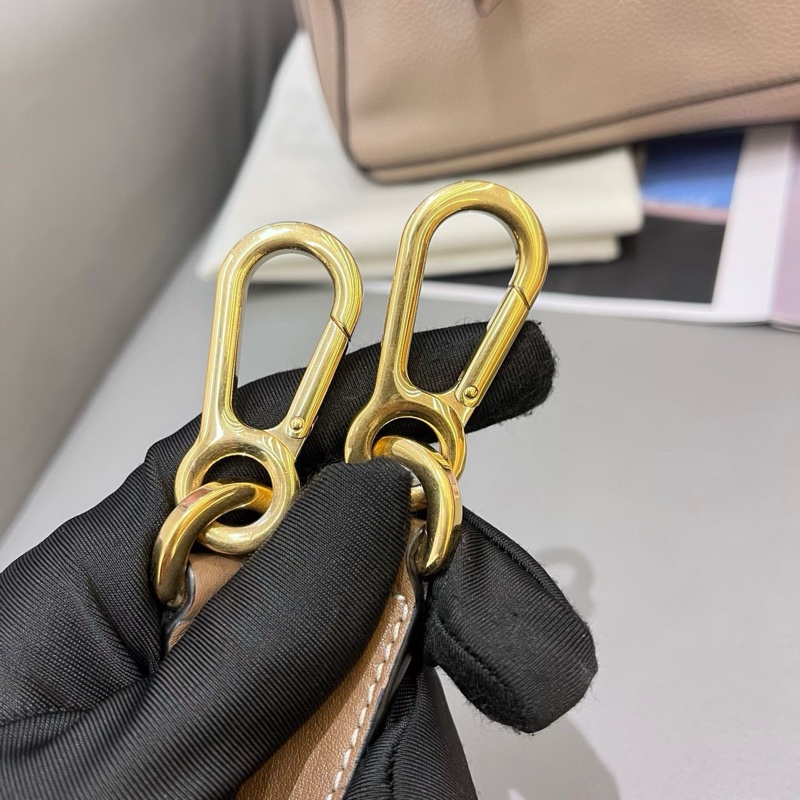 LOEWE羅意威 沙色系全皮拼色中號 puzzle 變形包幾何包-8