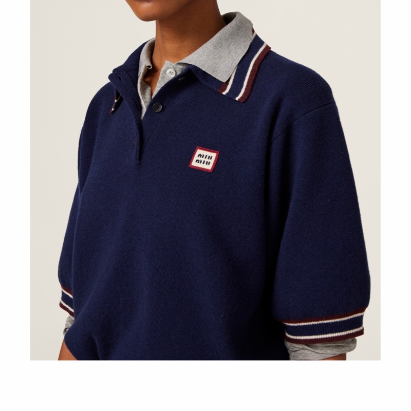 Miu Miu 女士 短袖Polo 針織衫IT-36 IT-38 IT-40 IT-42碼-1