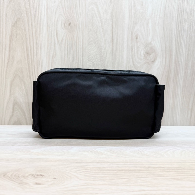 PRADA黑色尼龍布Saffiano拉鍊胸口腰包2VL977-6