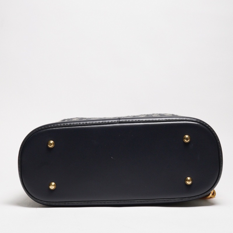 DIOR 藍色緹花布CEST DIOR 金釦二用水桶包-11