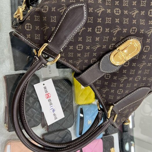 東區正精品㊣LV M56696 Elegie Monogram 咖啡色單寧布金釦兩用包手提包斜背包 RZ6250-4