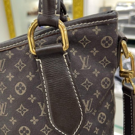 東區正精品㊣LV M56696 Elegie Monogram 咖啡色單寧布金釦兩用包手提包斜背包 RZ6250-5