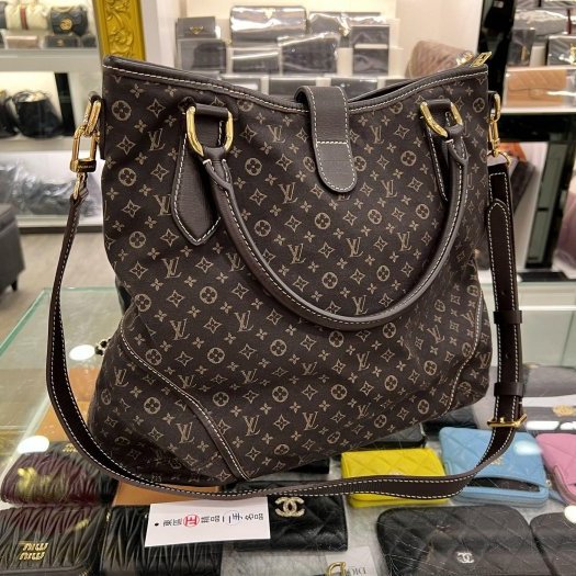 東區正精品㊣LV M56696 Elegie Monogram 咖啡色單寧布金釦兩用包手提包斜背包 RZ6250-6