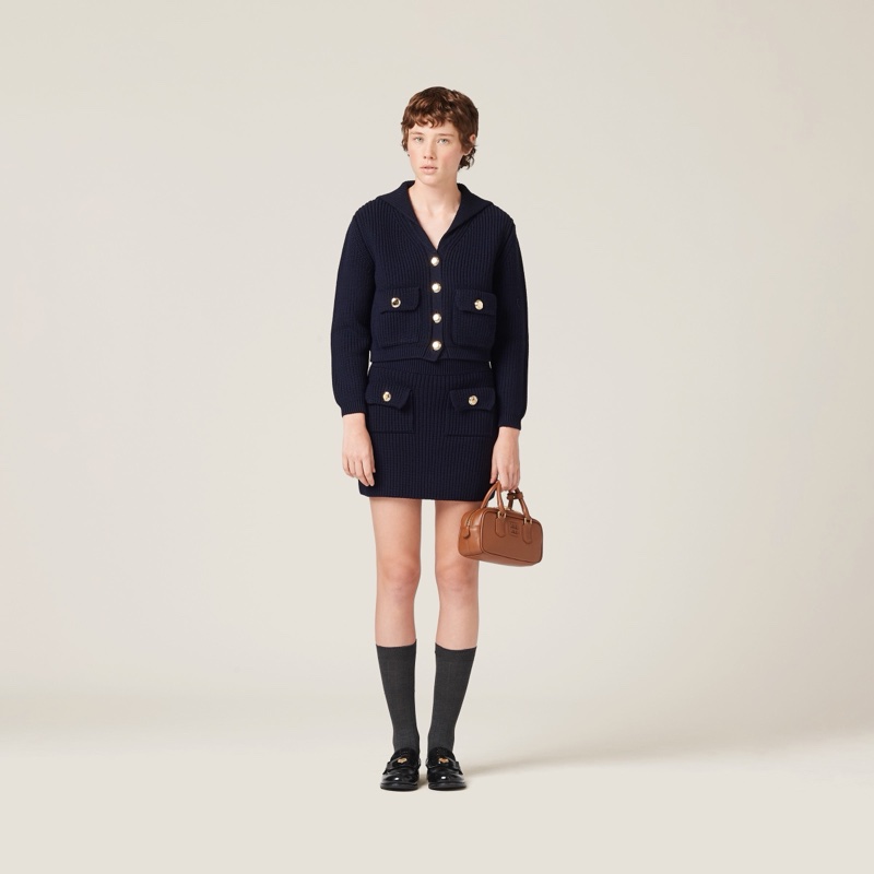 Miu Miu 女士 羊毛迷你半身裙IT-42碼-2