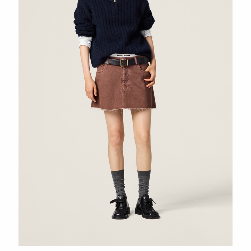Miu Miu 女士 牛仔迷你裙IT-36 IT-38 IT-42碼-2