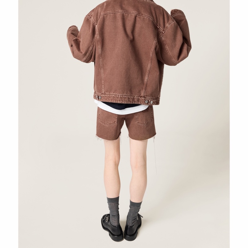 Miu Miu 女士 闊腿牛仔短褲24 25 26碼-5