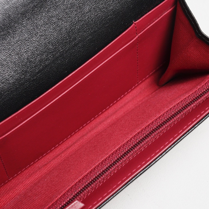 CHANEL香奈兒 19系列 大菱格紋小羊皮口蓋中夾(黑色/金釦)-13