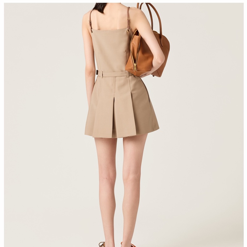 Miu Miu 女士 吊帶羊毛連衣裙IT-36碼-2