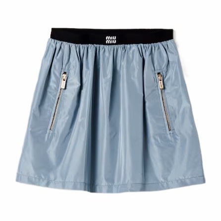 Miu Miu 女士 徽標腰邊迷你半身裙IT-36-1