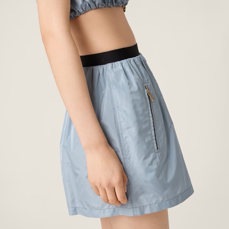 Miu Miu 女士 徽標腰邊迷你半身裙IT-36-4