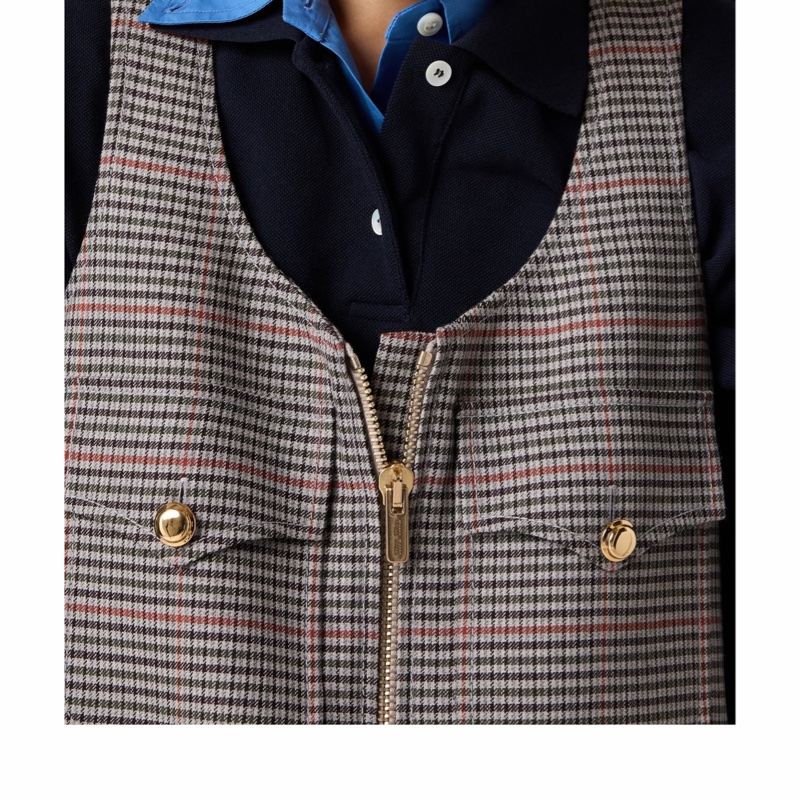 Miu Miu 女士 格紋無袖羊毛連衣裙IT-38 IT-40碼-1