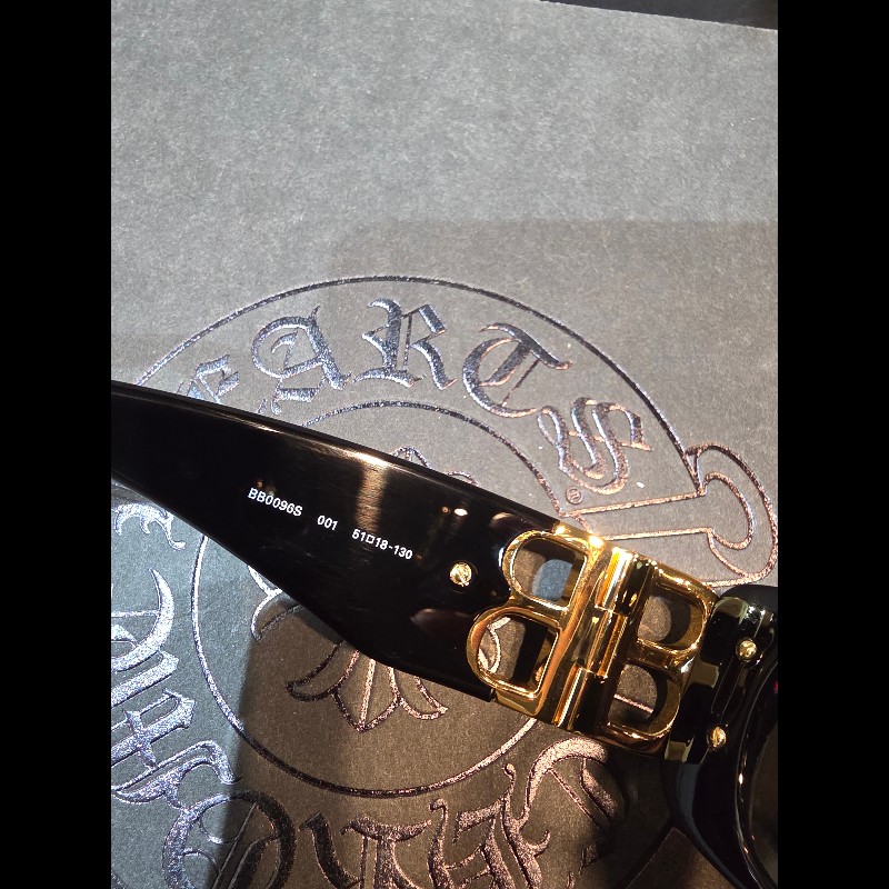 杰瑪眼鏡| BALENCIAGA BB0096S 黑金BB墨鏡 GD同款-10
